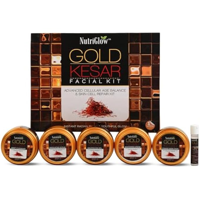 NUTRIGLOW طقم وجه أبديني جولد كيشار لمعان فوري وشبابي 250 جرام - Image 1